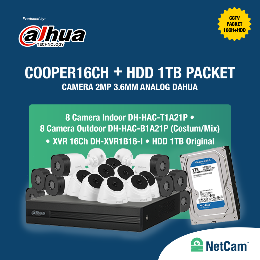 PAKET DAHUA COOPER (8 CHANNEL/ 2MP)