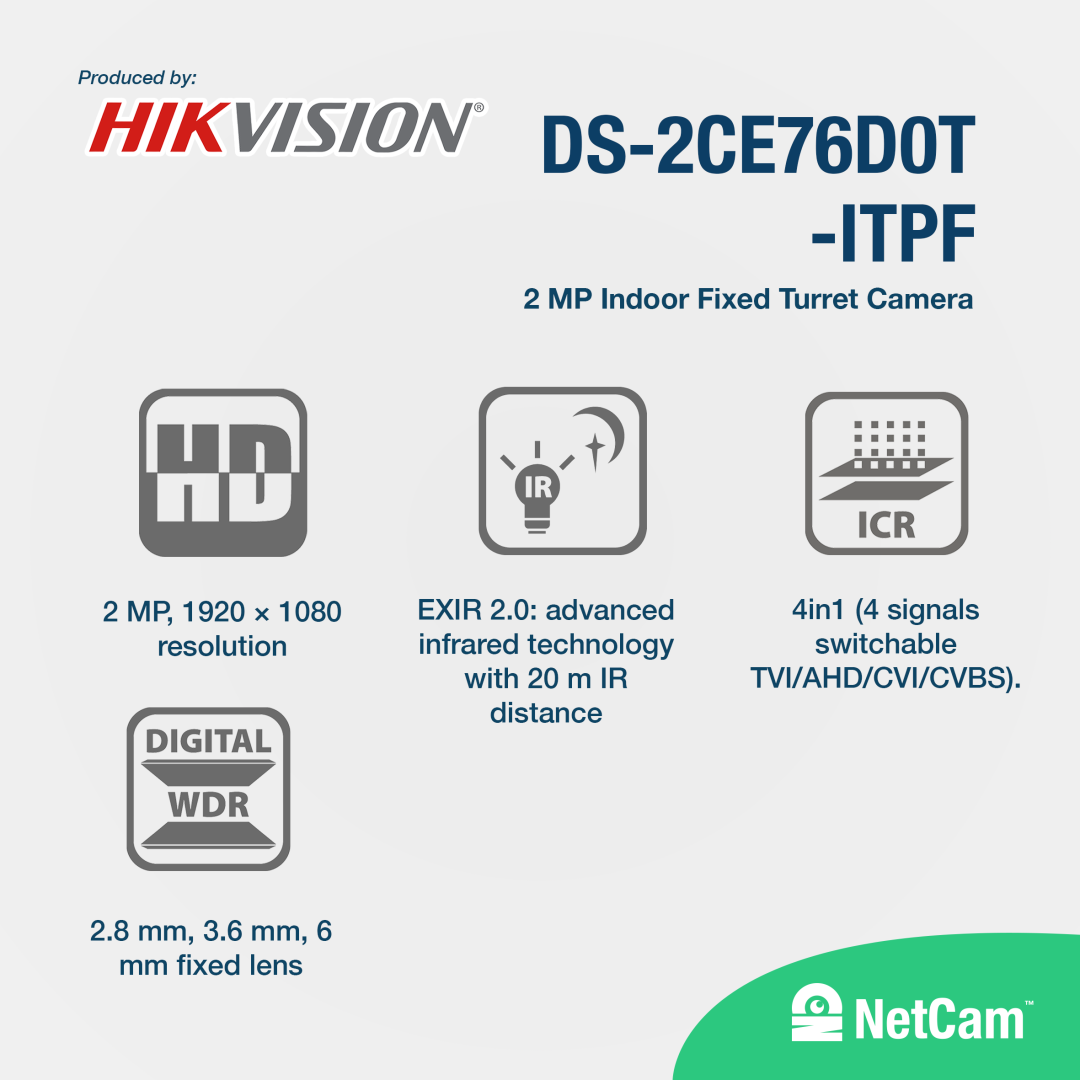 HIKVISION INDOOR DS-2CE76U1T-ITPF  (4K/ 2.8MM)