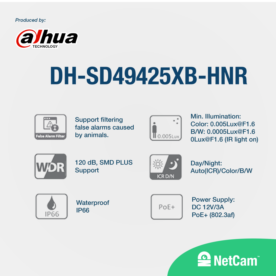 DAHUA DH-SD49425XB-HNR (4MP/ 25X ZOOM)