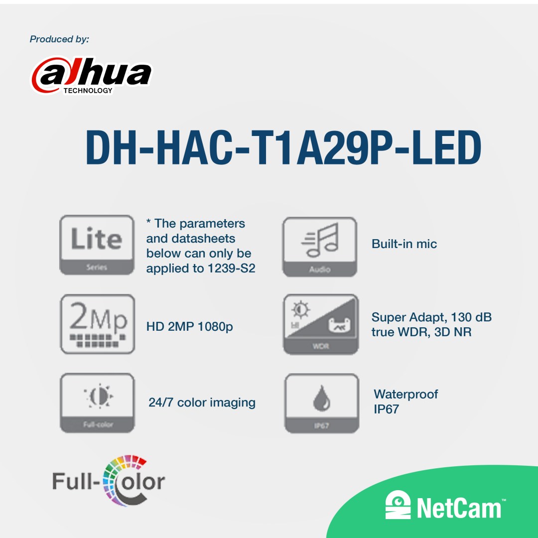 DAHUA INDOOR DH-HAC-T1A29P (2MP/ 2.8MM/ FULLCOLOR)