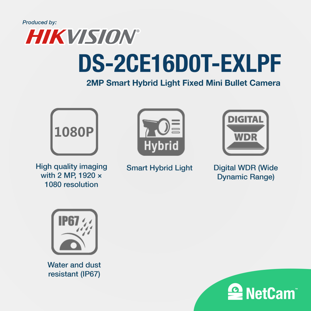 HIKVISION OUTDOOR DS-2CE16K0T-EXLPF ( 3K /2.8MM)