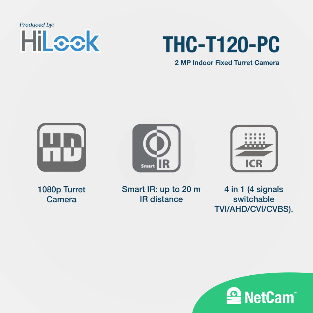 HILOOK INDOOR THC-T120-PS (2MP+IR AUDIO )