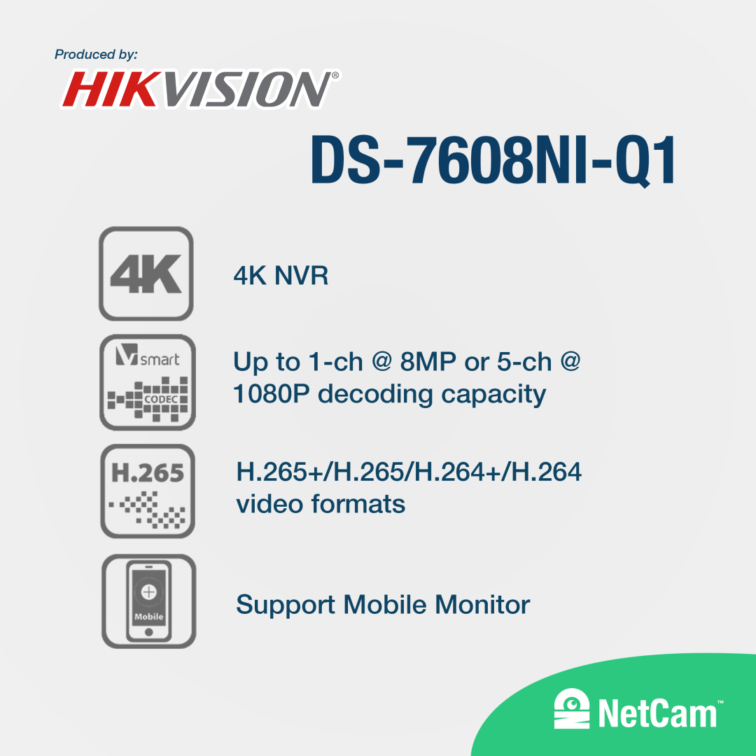 HIKVISION NVR DS-7608NI-Q2/8P