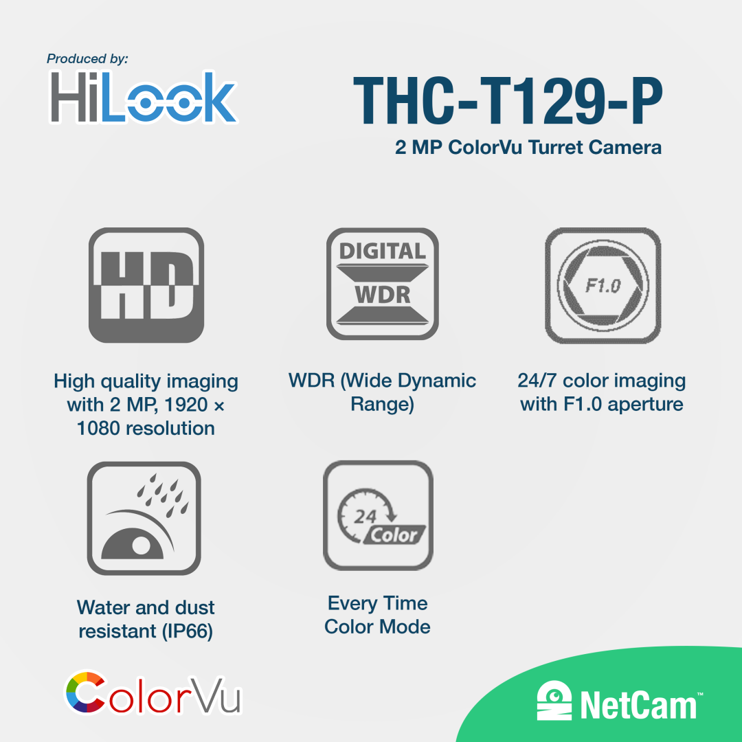 HILOOK INDOOR THC-T129-P (2MP+COLORVU LITE )