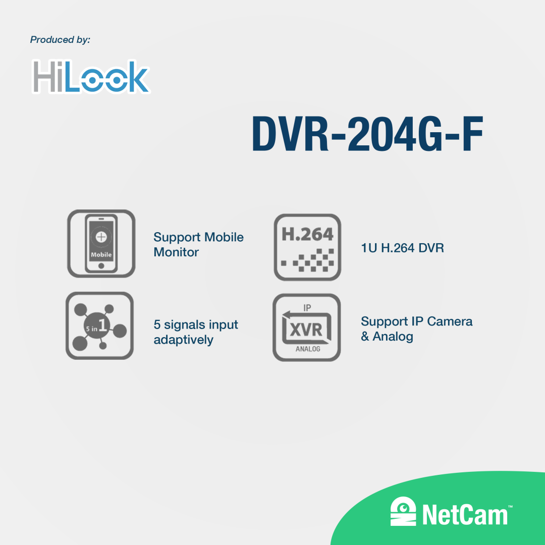 HILOOK DVR-204G-M1 ( 2MP 4 CHANNEL)