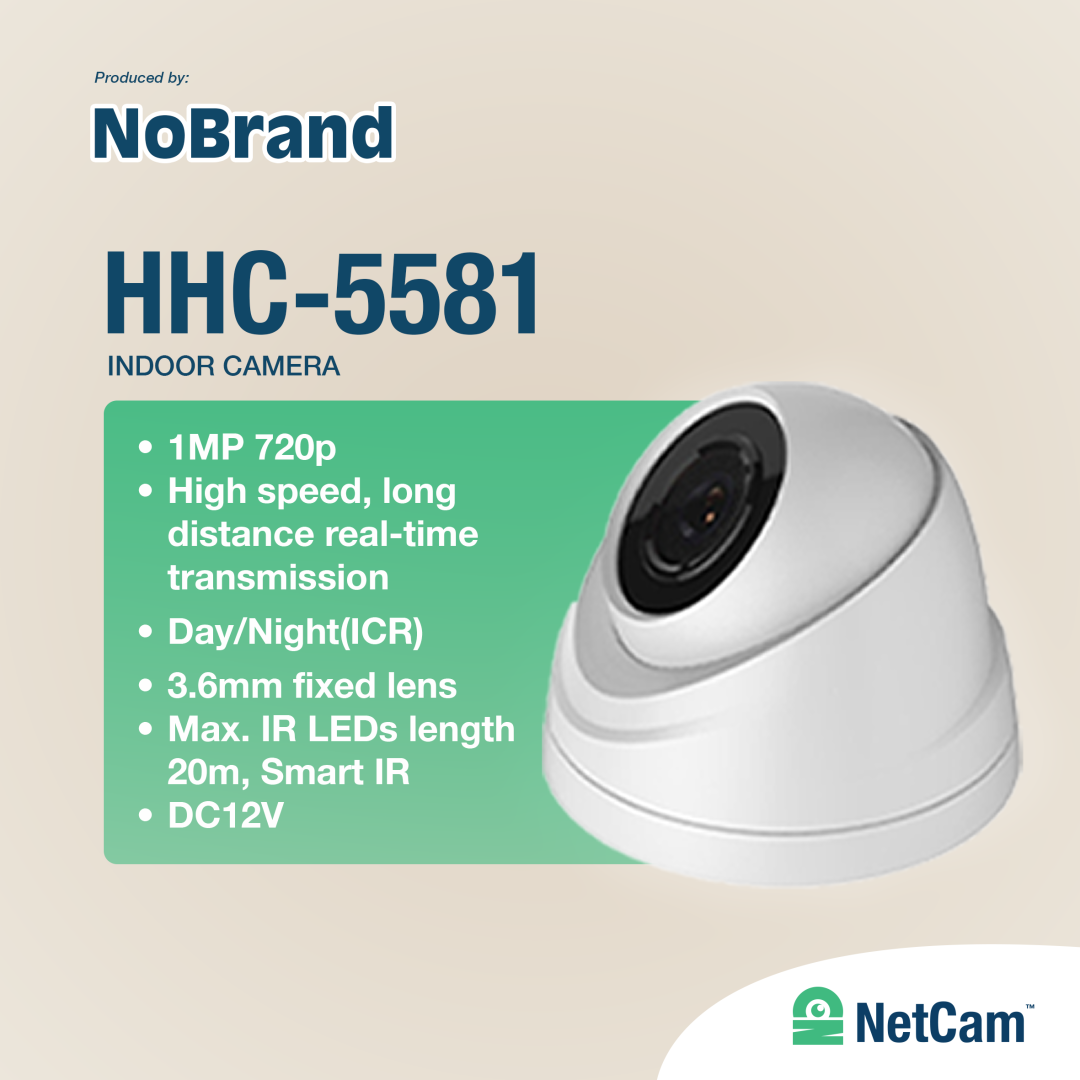 HDCVI CAMERA INDOOR NBP HHC-5581 (720P/ PAL/ 20M/ 3.6MM)