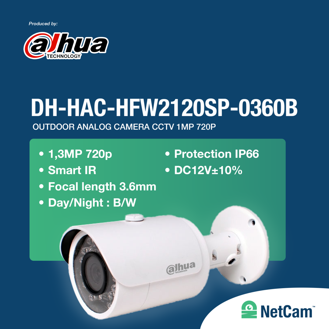 DAHUA OUTDOOR DH-HAC-HFW2120SP-0360B (1080P/ 30M/ 3.6MM)